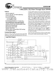 CY7C1214F-100AC datasheet pdf Cypress