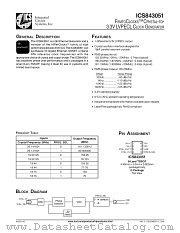 ICS843051 datasheet pdf Texas Instruments