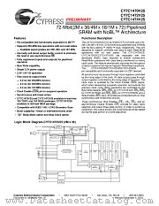 CY7C1474V25-167BGCES datasheet pdf Cypress