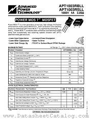 APT1003RBLL datasheet pdf Advanced Power Technology