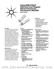 HFBR-5730L datasheet pdf Agilent (Hewlett-Packard)
