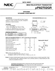 UPA2702GR-E1 datasheet pdf NEC