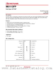 M61113FP datasheet pdf Renesas