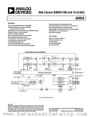 AD9958 datasheet pdf Analog Devices