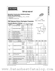 TIP146TU datasheet pdf Fairchild Semiconductor
