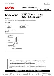 LA77000V datasheet pdf SANYO
