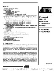 AT49BV6416T datasheet pdf Atmel