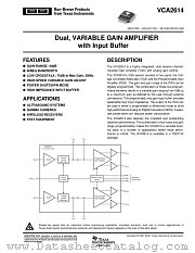 VCA2614Y/2K datasheet pdf Texas Instruments