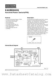 KA5M0965QTU datasheet pdf Fairchild Semiconductor