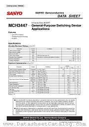 MCH3447 datasheet pdf SANYO