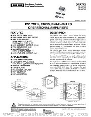 OPA743UA/2K5 datasheet pdf Texas Instruments