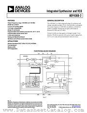 EVAL-ADF4360-2EB1 datasheet pdf Analog Devices