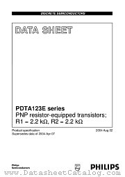 PDTA123E datasheet pdf Philips