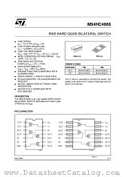 M54HC4066K1 datasheet pdf ST Microelectronics
