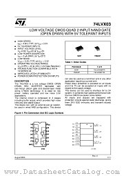 74LVX03 datasheet pdf ST Microelectronics