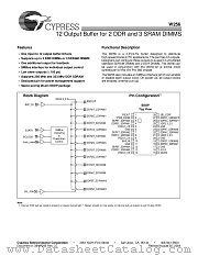 W256H datasheet pdf Cypress