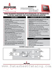 BCM8512 datasheet pdf Broadcom