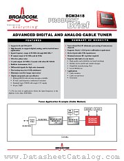 BCM3418 datasheet pdf Broadcom