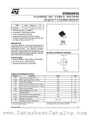 STB95NF03T4 datasheet pdf ST Microelectronics
