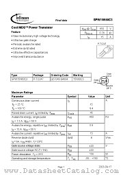 SPW15N60C3 datasheet pdf Infineon