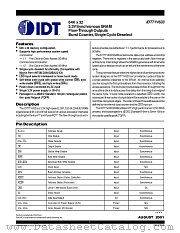 IDT71V633S11PF8 datasheet pdf IDT