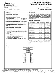 CD74HCT151MT datasheet pdf Texas Instruments