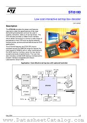 STI5100 datasheet pdf ST Microelectronics