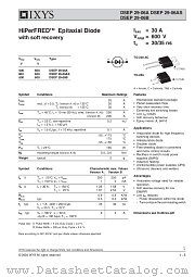 DSEP29-06A datasheet pdf IXYS