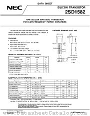 2SD1582-T datasheet pdf NEC