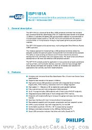 ISP1181ABS datasheet pdf Philips