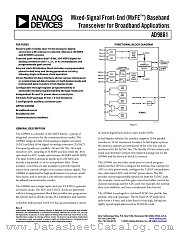 AD9861BCPRL-50 datasheet pdf Analog Devices