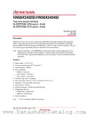 HN58X2404SFPIE datasheet pdf Renesas