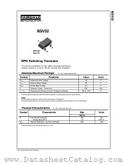 BSV52_D87Z datasheet pdf Fairchild Semiconductor