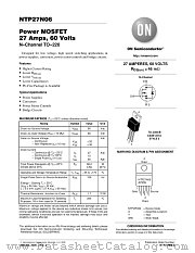 NTP27N06 datasheet pdf ON Semiconductor
