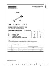 2N5961_D27Z datasheet pdf Fairchild Semiconductor