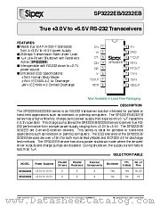 SP3222EBEY/TR datasheet pdf Sipex Corporation
