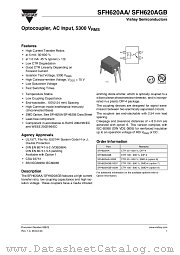 SFH620AGB-X009 datasheet pdf Vishay