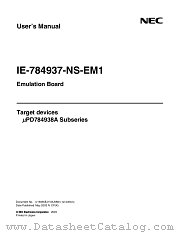 IE-784937-NS-EM1 datasheet pdf NEC