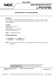 UPD16706N-XXX datasheet pdf NEC