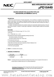 UPD16449 datasheet pdf NEC