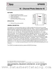 SP8053 datasheet pdf Sipex Corporation