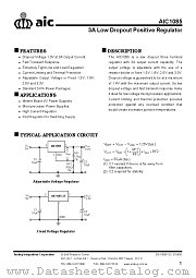 AIC1085 datasheet pdf Analog Integrations Corporation