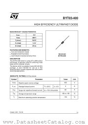 BYT03 datasheet pdf ST Microelectronics