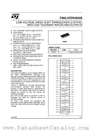 74ALVCH16245TTR datasheet pdf ST Microelectronics