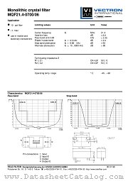 MQF21.4-0700/06 datasheet pdf Vectron