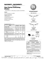 BAV99WT1 datasheet pdf ON Semiconductor