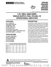 OPA363IDR datasheet pdf Texas Instruments