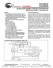 CY7C1464AV33 datasheet pdf Cypress