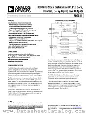 AD9511 datasheet pdf Analog Devices