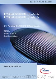 HYS64T32000HM-3.7-A datasheet pdf Infineon